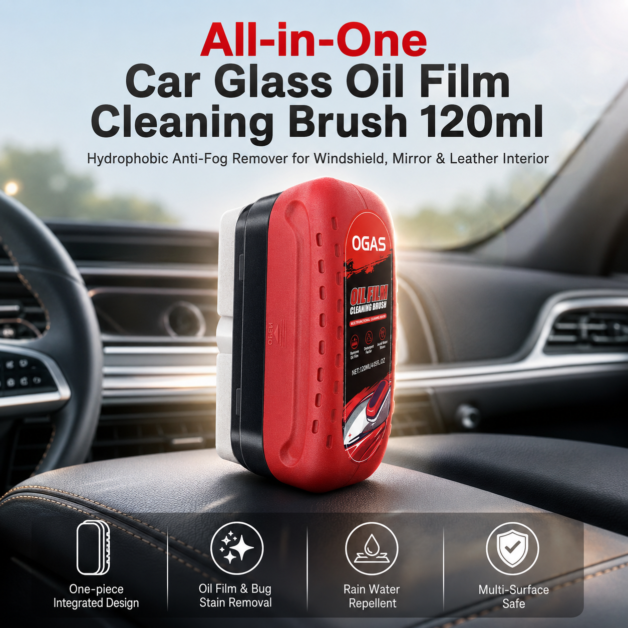 Car Glass Oil Film Cleaning Br - огляд і ціна Leather Cleaner Interior