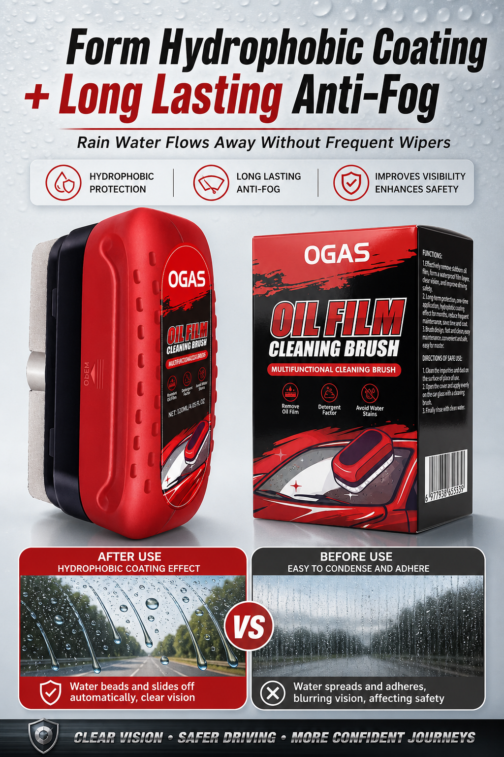 Car Glass Oil Film Cleaning Br - огляд і ціна Leather Cleaner Interior