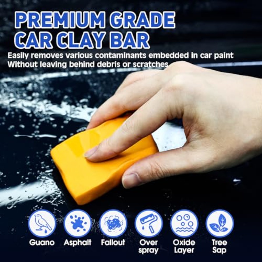Clay Bars Kit, 6 Clay Bars and - огляд і ціна Clay Bar Lubricant