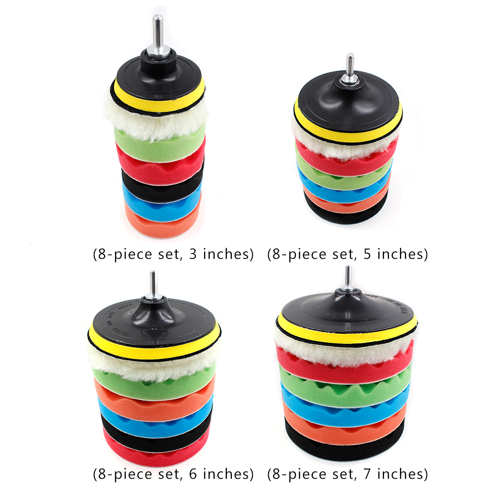 8Pcs/Set Polishing Pad Sponge  - огляд і ціна Polish Pad Set Buffer