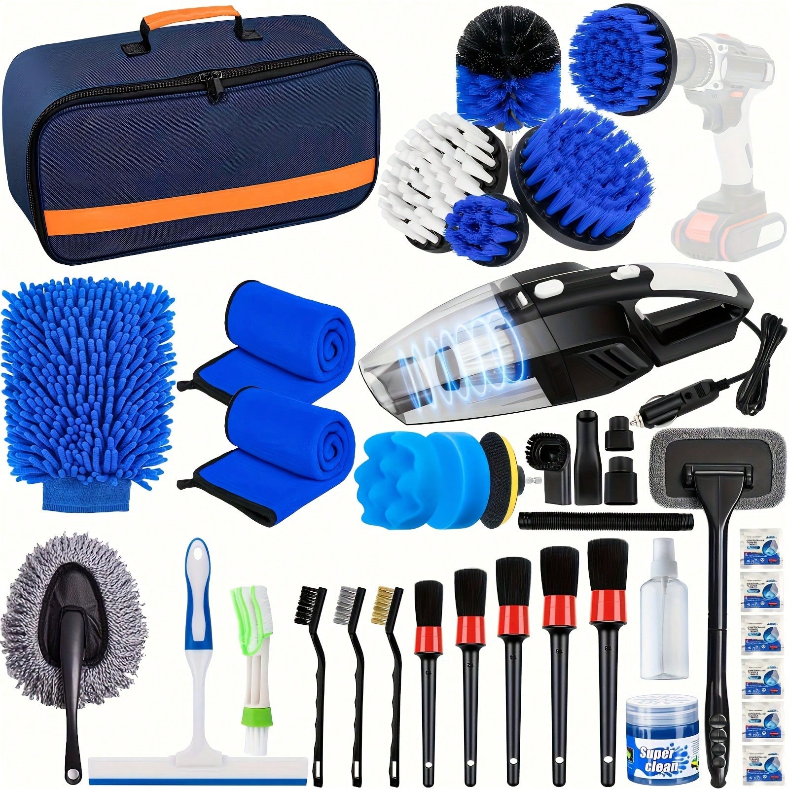 Car Detailing Brush Set, Car D - огляд і ціна Interior Detailing Kit