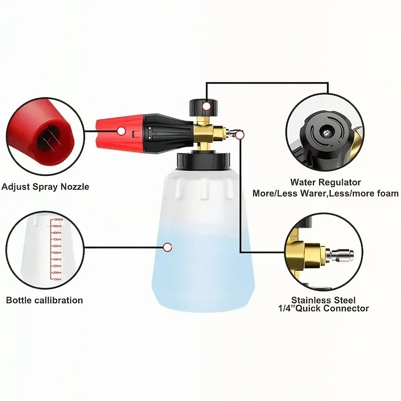 Adjustable Snow Foam Lance 1L  - огляд і ціна Pressure Washer Foam Gun