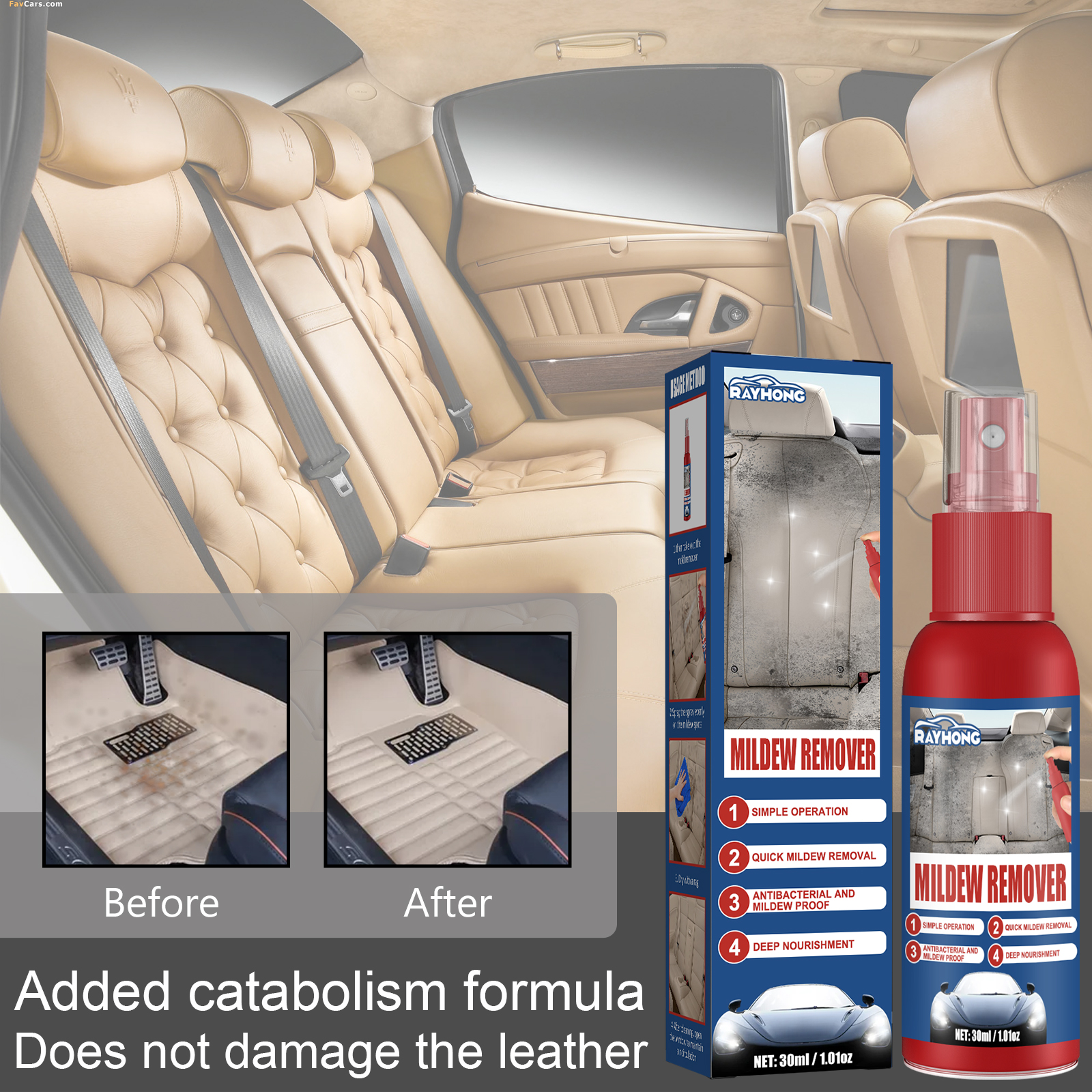 Car Mildew Remover Spray Multi - огляд і ціна Leather Cleaner Interior